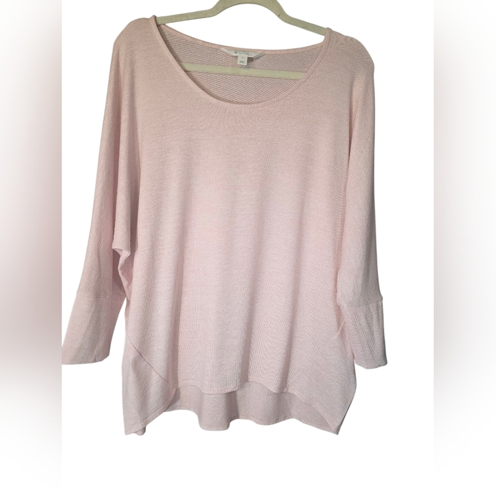 Market & Spruce Cozy Blush Long‎ Sleeve High Low Sweater Lightweight Size Large